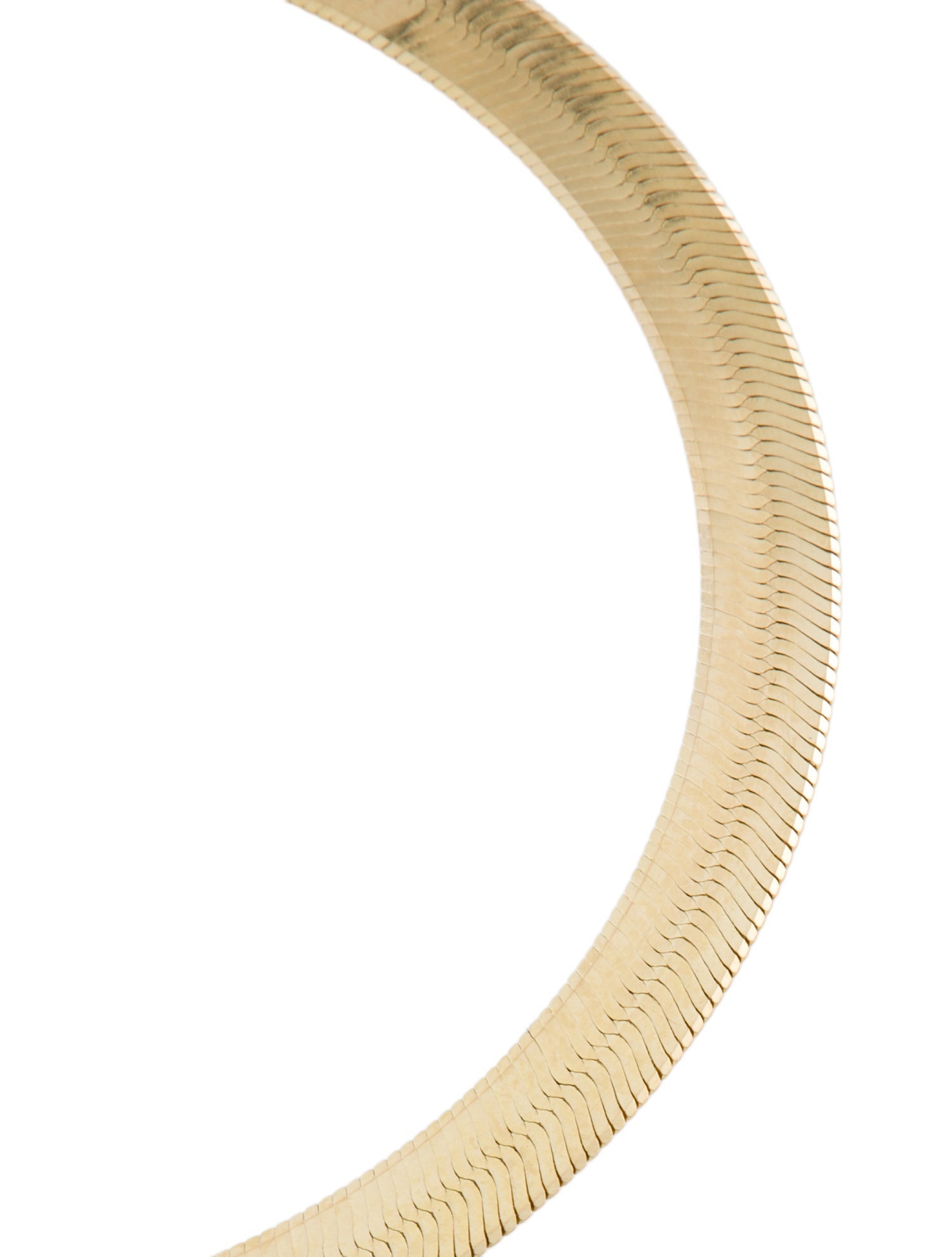 Necklace 14K Wide Herringbone Chain Link