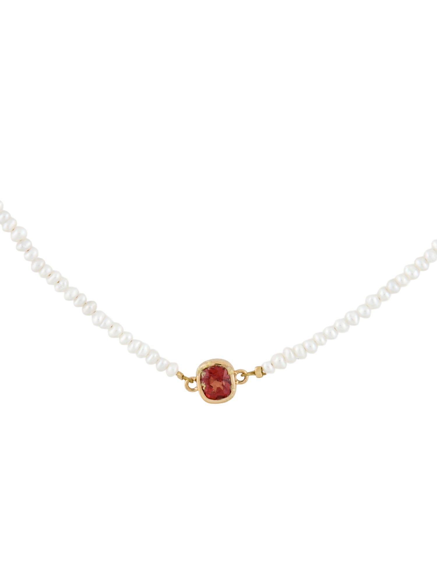 Necklace 18K Spinel & Pearl Strand Necklace