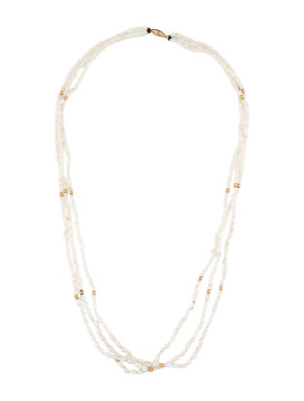 Necklace 14K Pearl Multistrand Necklace