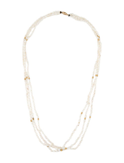 Necklace 14K Pearl Multistrand Necklace