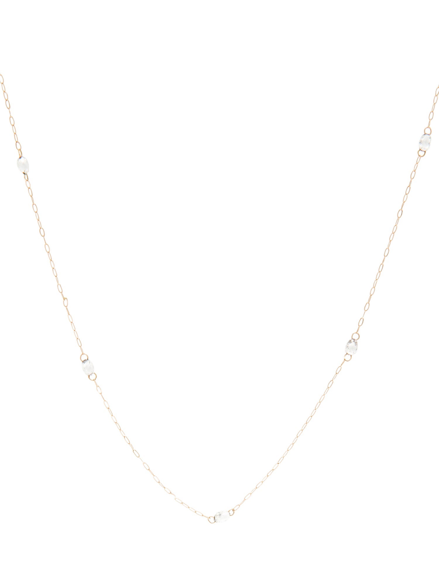 Necklace 14K Diamond Station Necklace