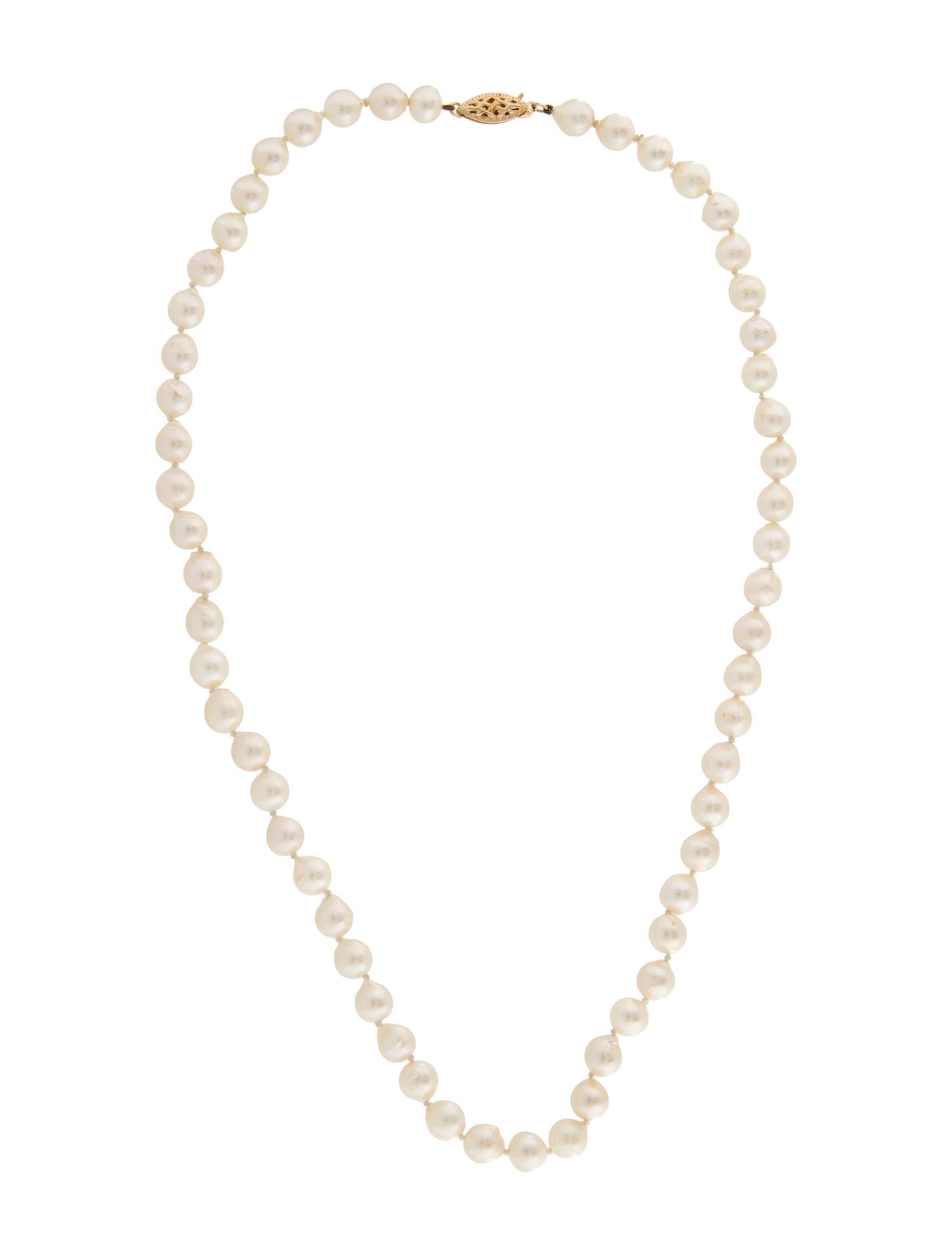 Necklace 14K Pearl Strand Necklace