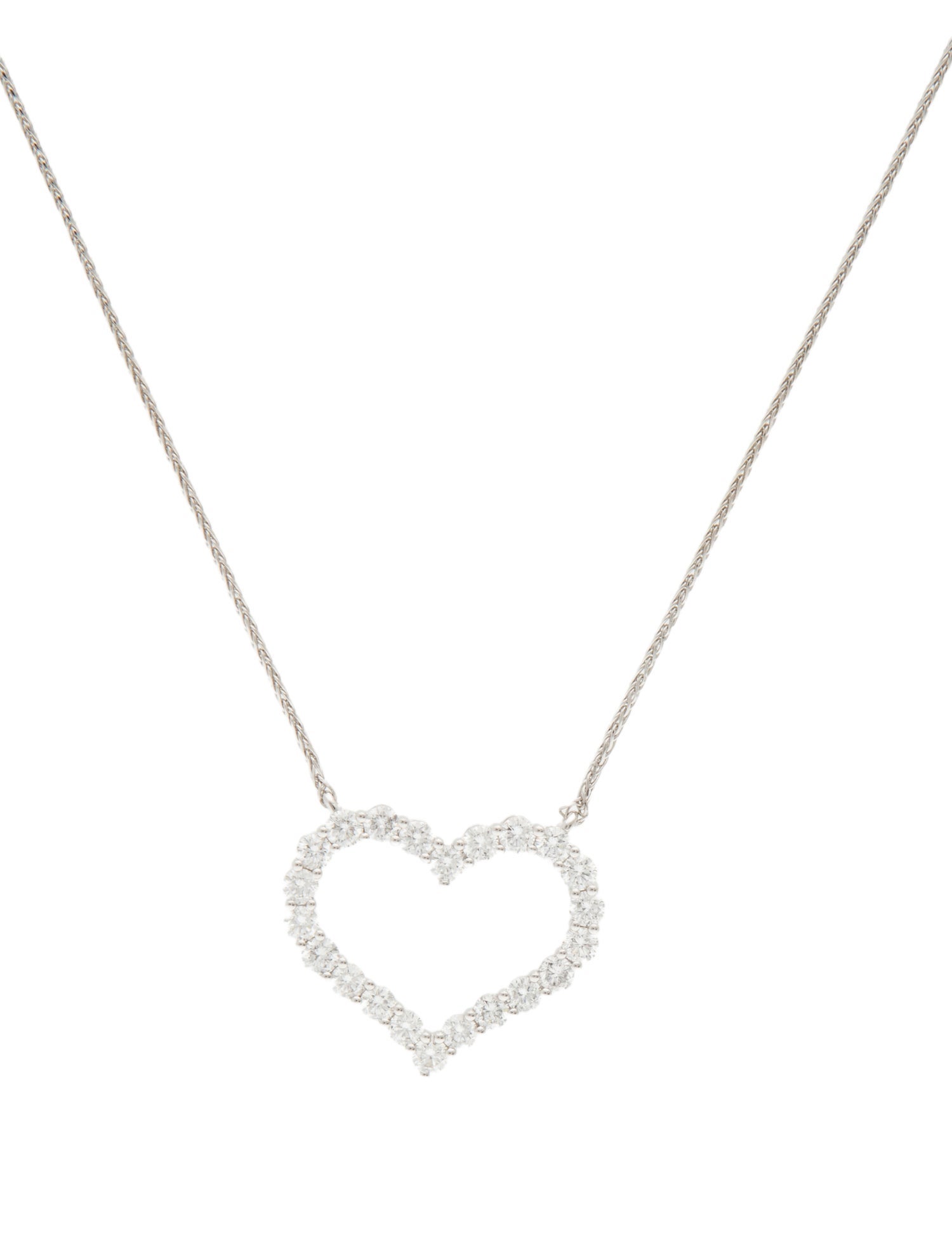 Necklace 14K 1.50ctw Diamond Heart Pendant Necklace
