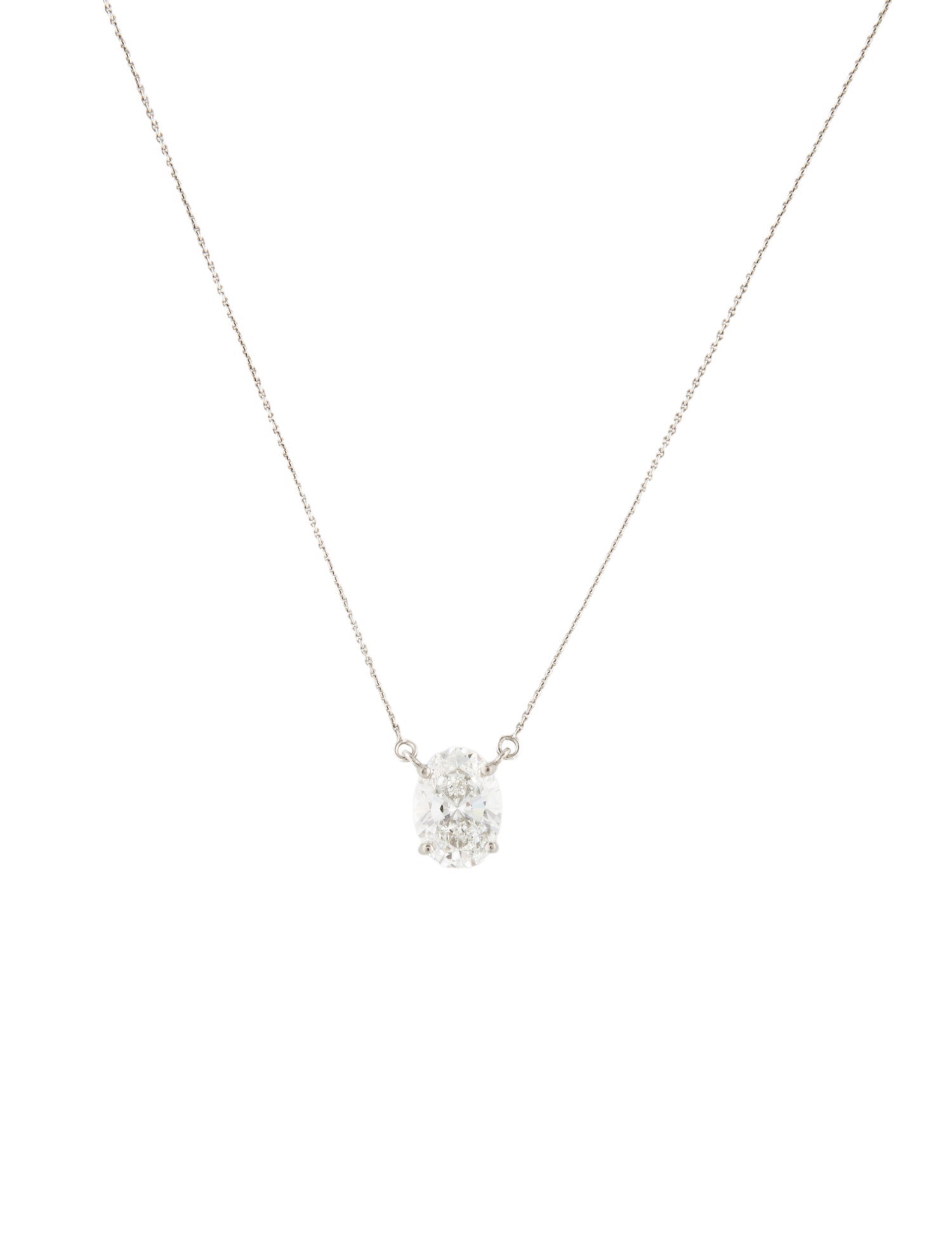 Necklace Platinum 5.03ct Lab-Grown Diamond Pendant