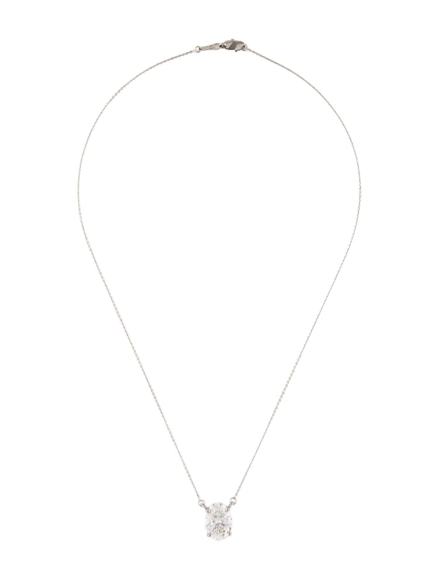 Necklace Platinum 5.03ct Lab-Grown Diamond Pendant