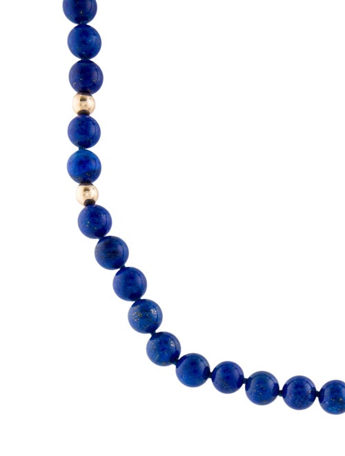 Necklace 14K Lapis Lazuli Bead Strand Necklace