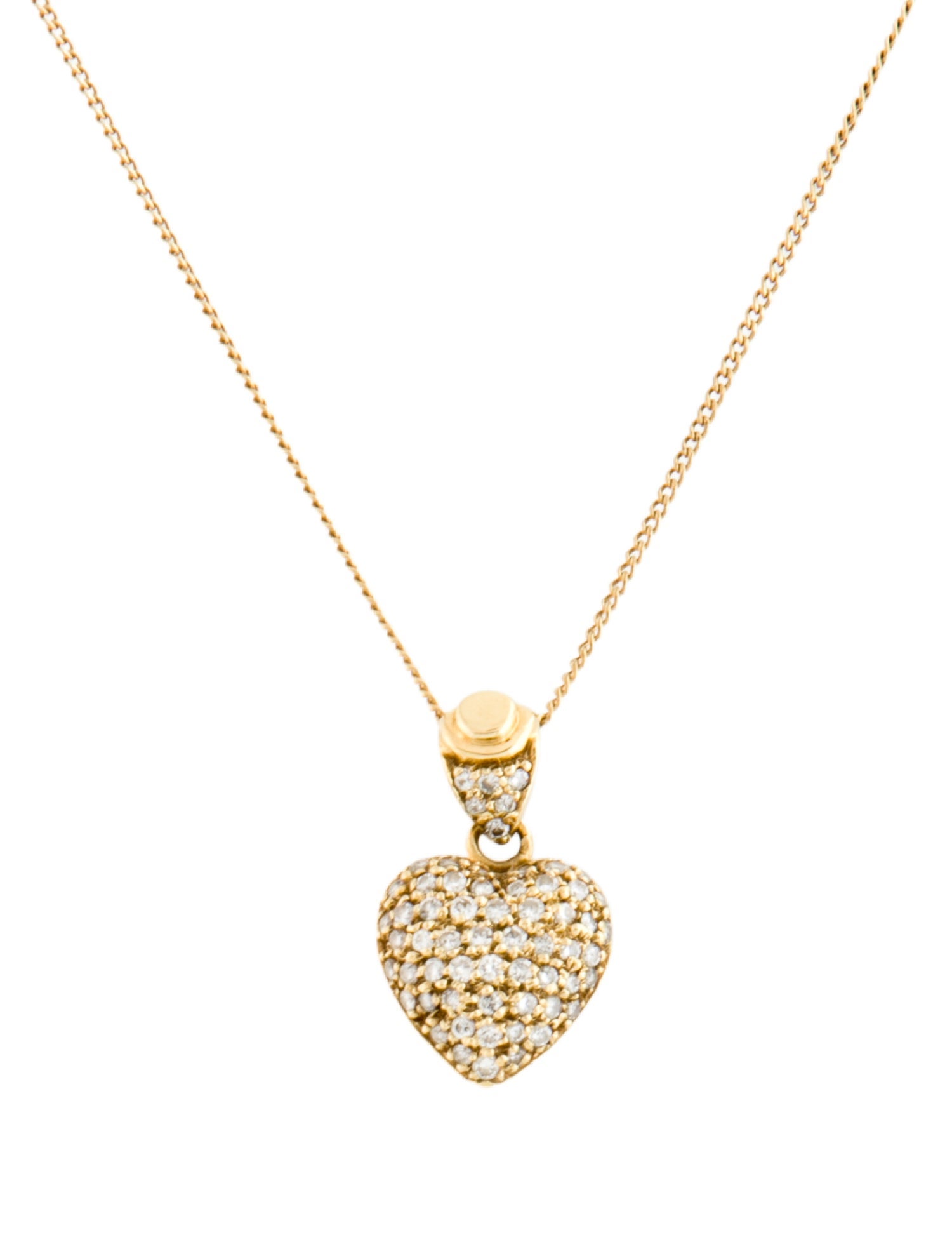 Necklace 18K Diamond Heart Pendant