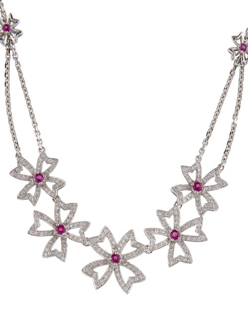 Necklace 18K Ruby & Diamond Collar Necklace