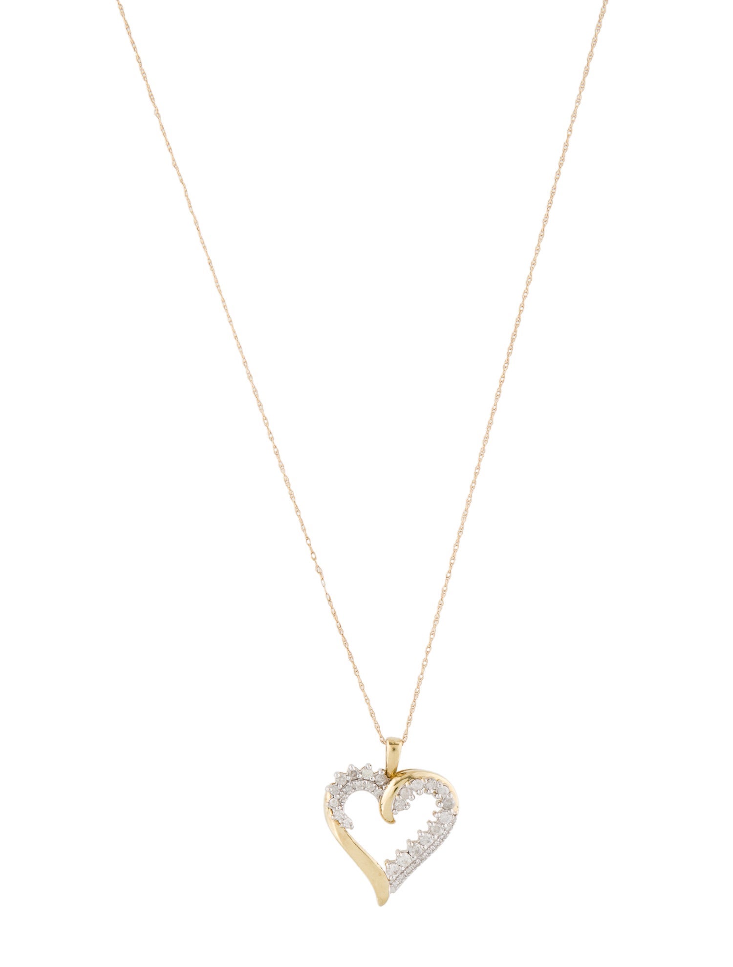 Necklace 10K Diamond Heart Pendant