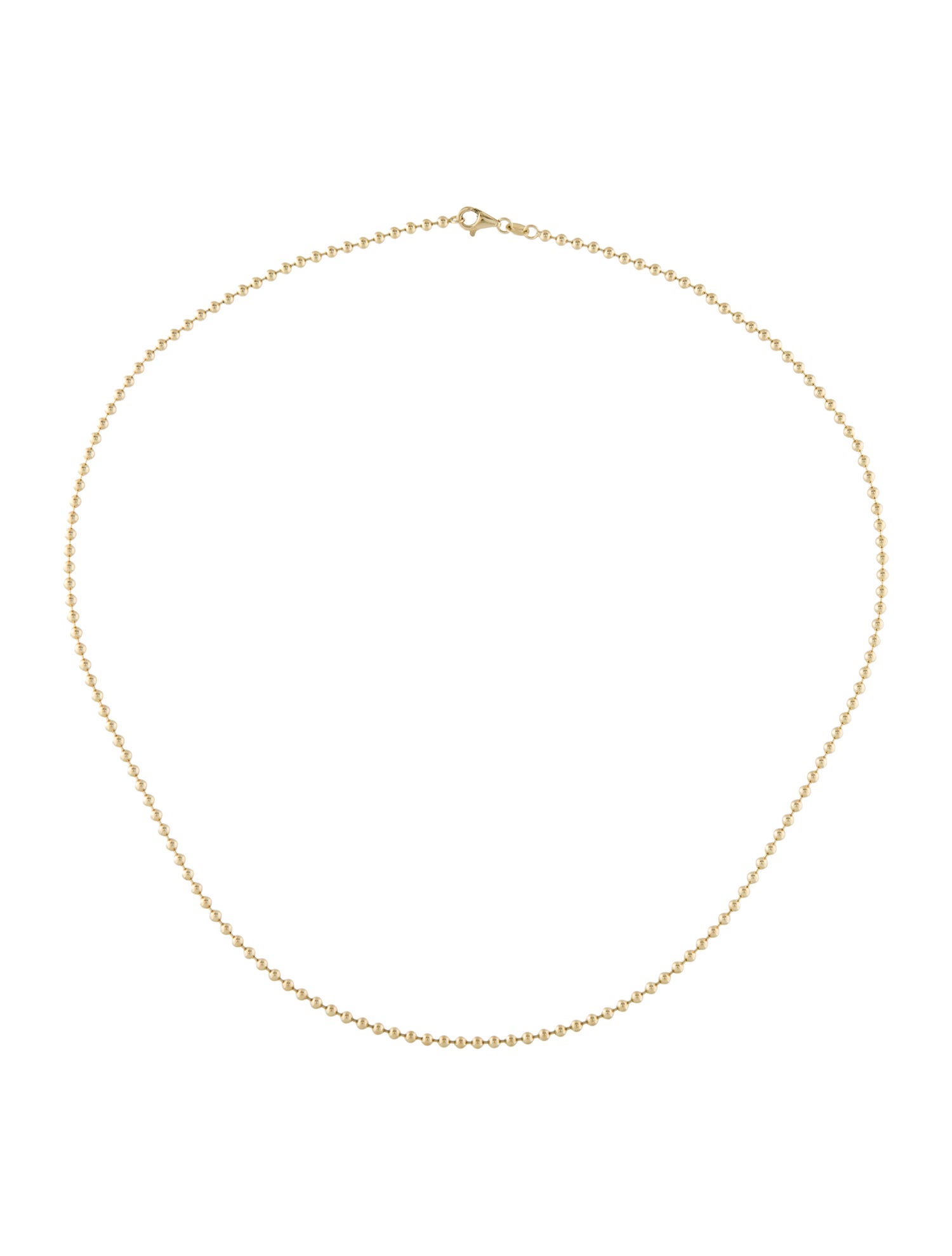 Necklace 14K Beaded Ball Chain