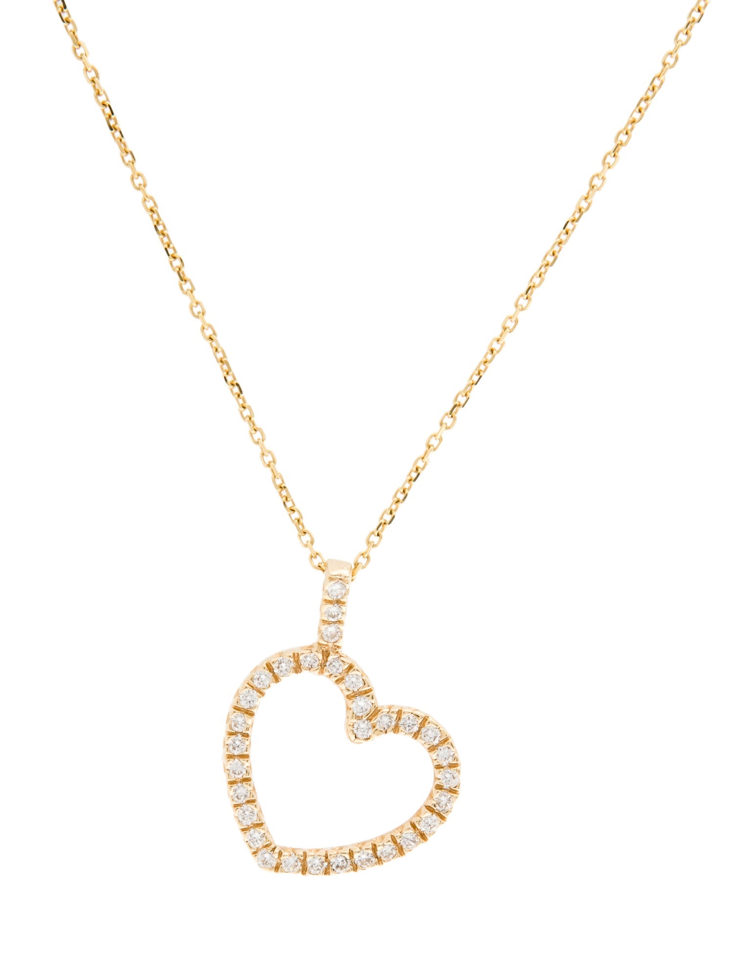 Necklace 14K Diamond Heart Pendant