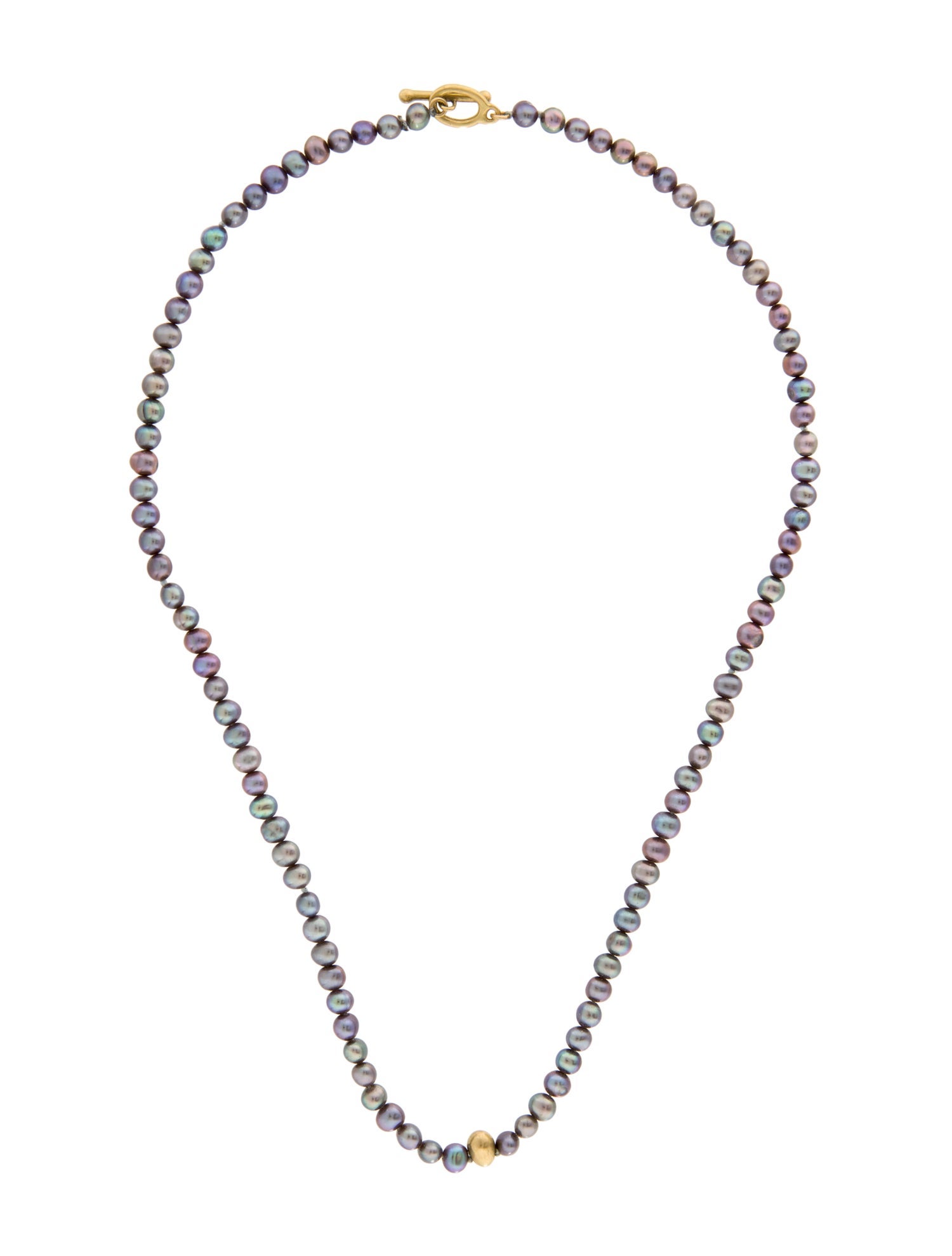 Necklace 18K Pearl Bead Strand Necklace