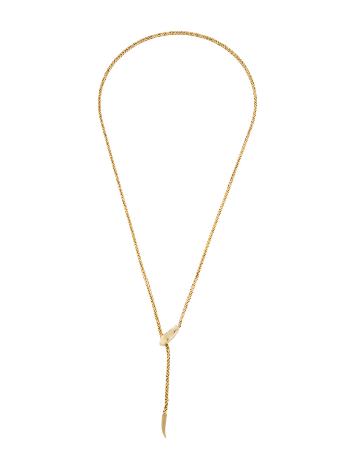 Necklace 14K Snake Lariat