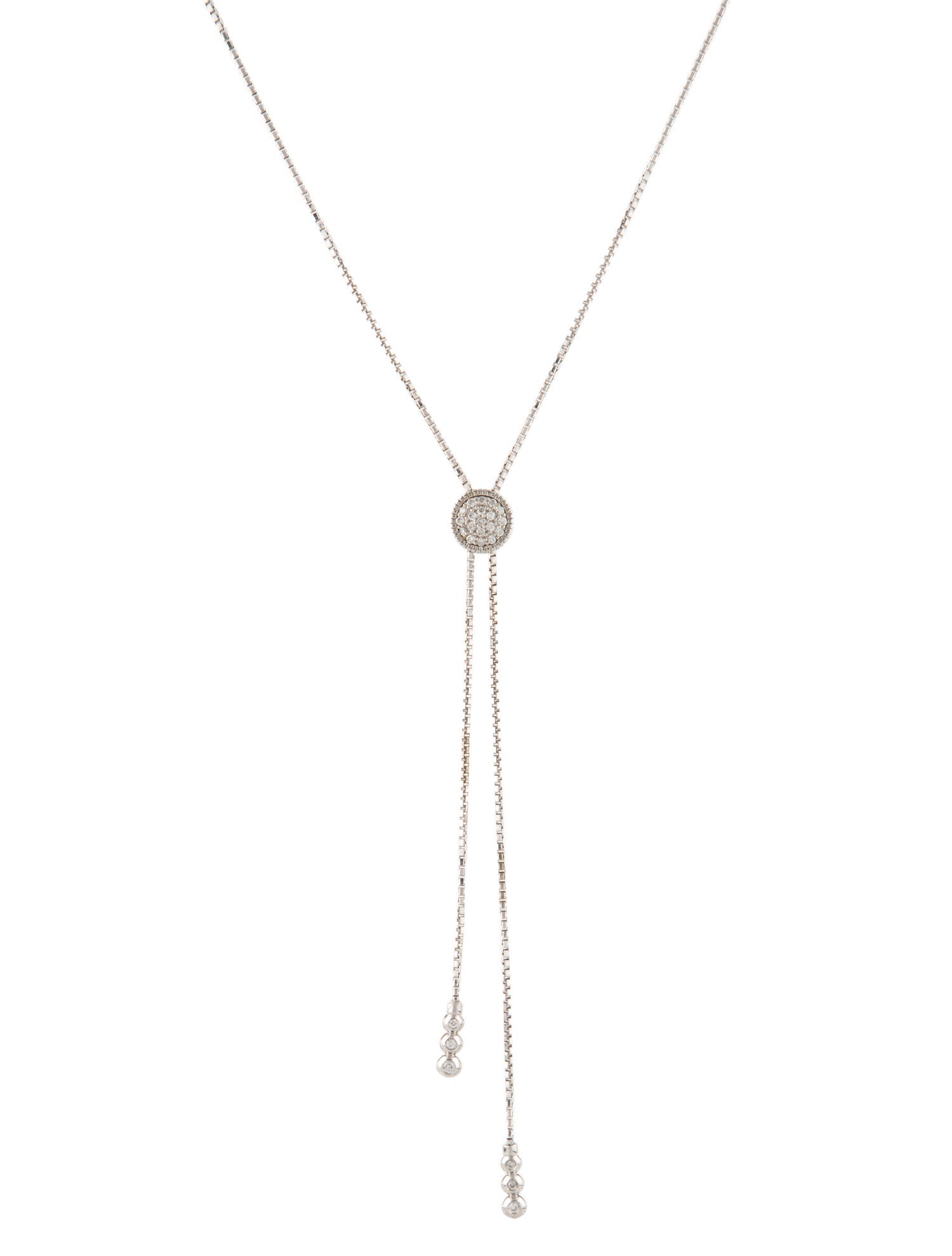 Necklace 14K Diamond Bolo Neckalce