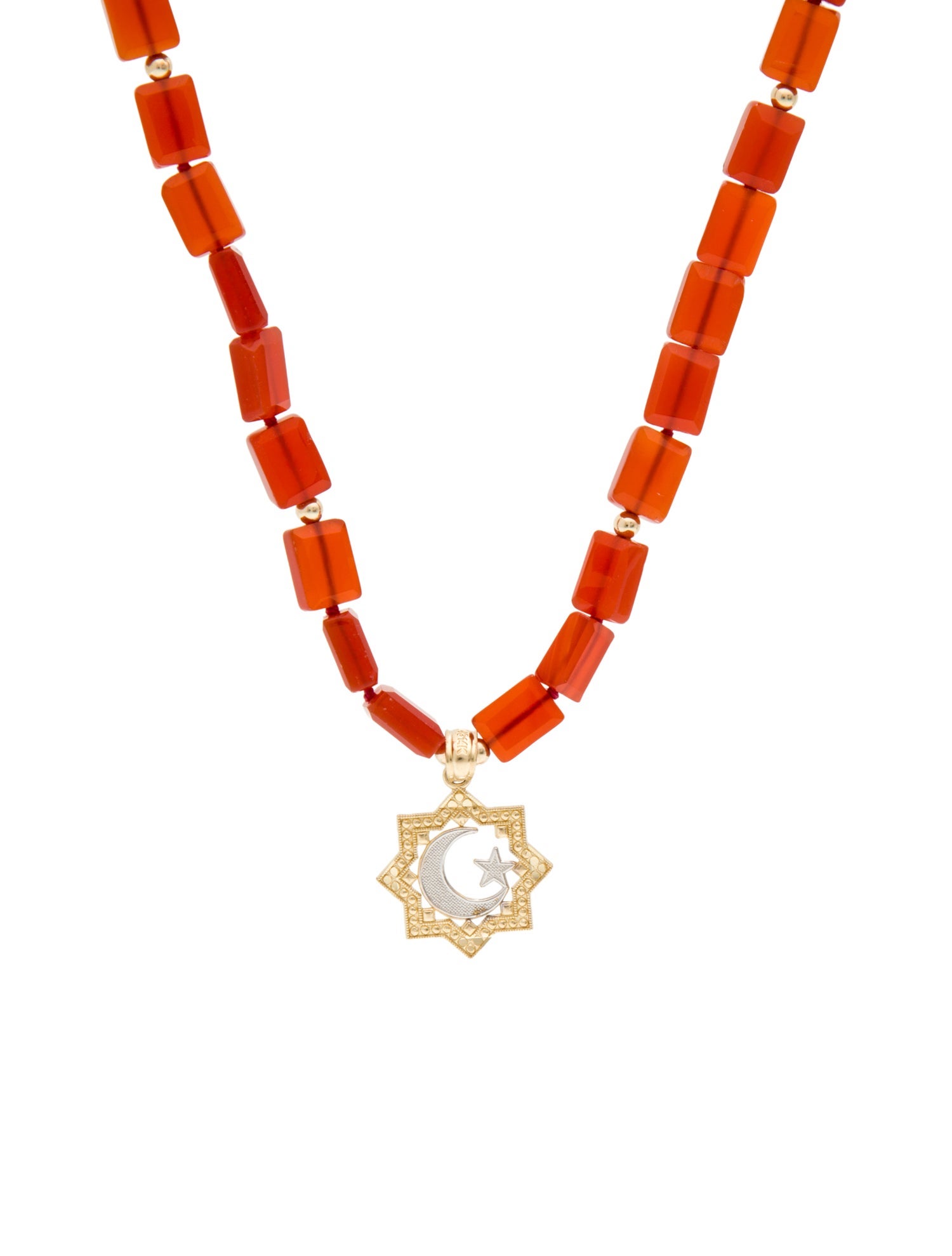 Necklace 14K Carnelian Religious Pendant Necklace