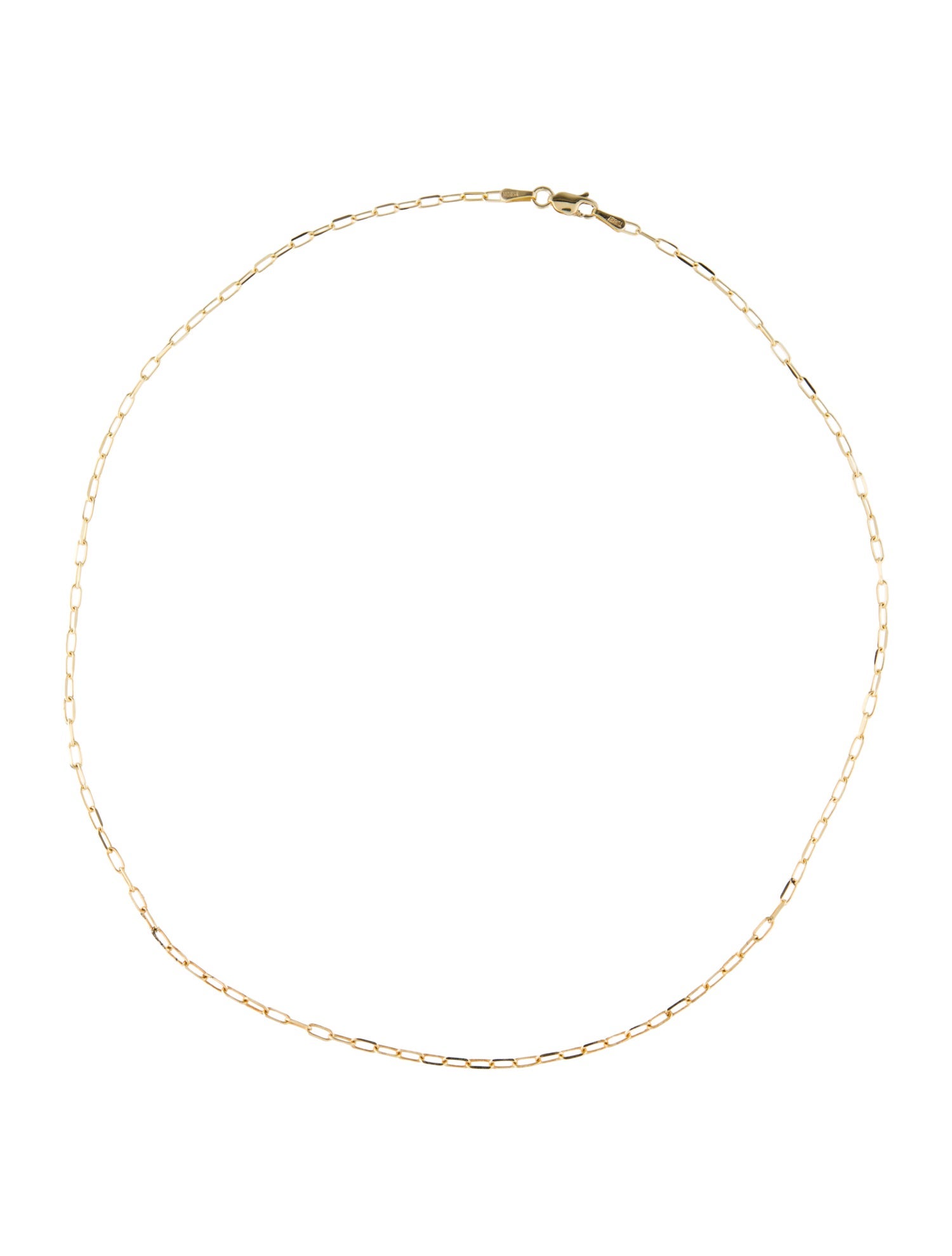 Necklace 14K Mini Paper Clip Chain Necklace
