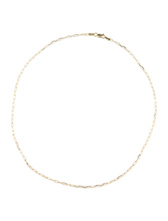 Necklace 14K Mini Paper Clip Chain Necklace