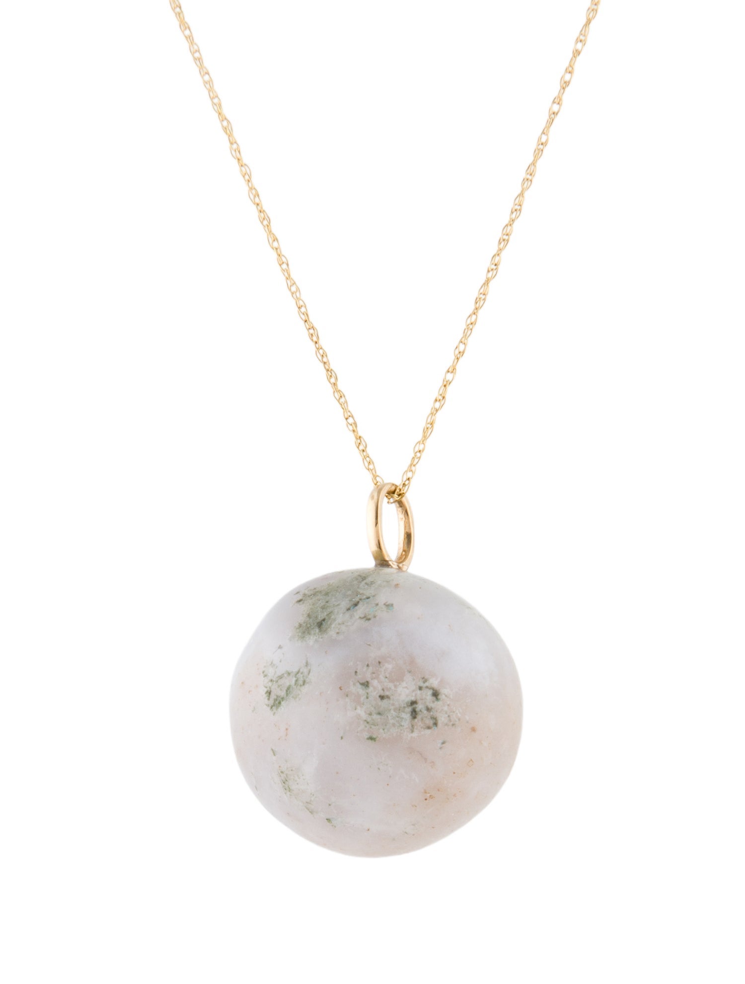 Necklace 14K Chalcedony Pendant Necklace