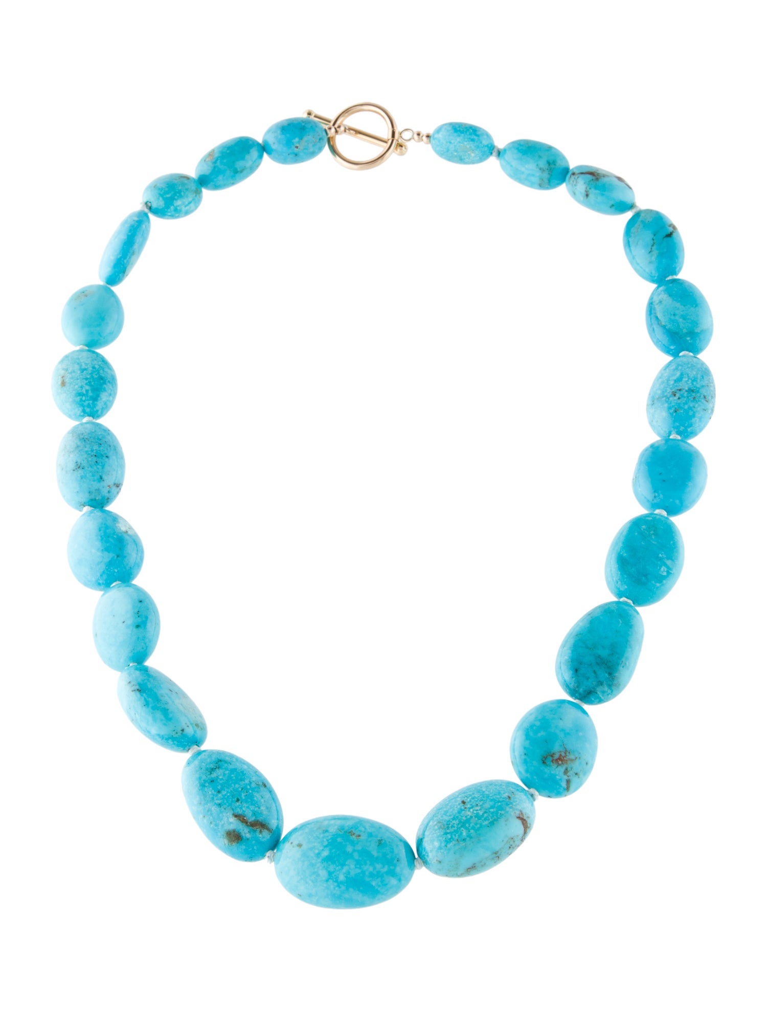 Necklace 14K Turquoise Bead Toggle Necklace
