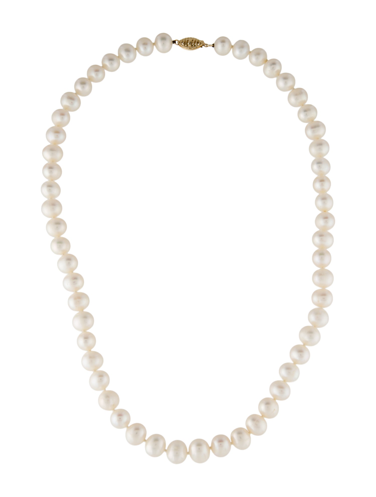 Necklace 14K Pearl Bead Strand Necklace