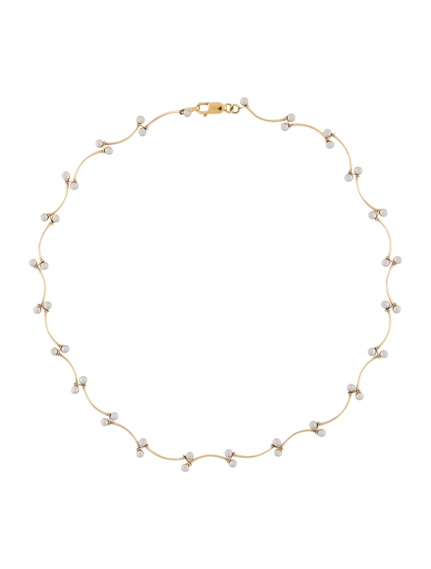 Necklace 14K Two-Tone Choker Necklace