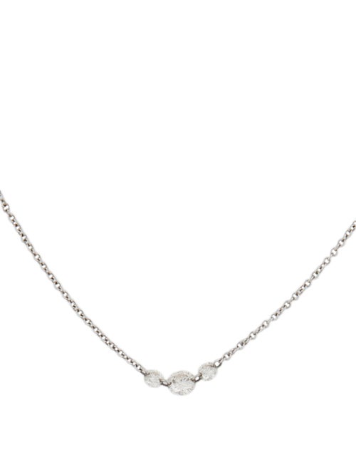Necklace 14K Diamond Floating Station Necklace