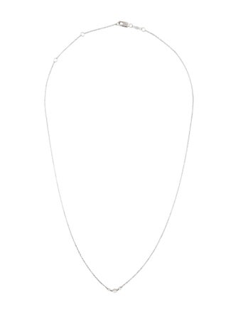 Necklace 14K Diamond Floating Station Necklace