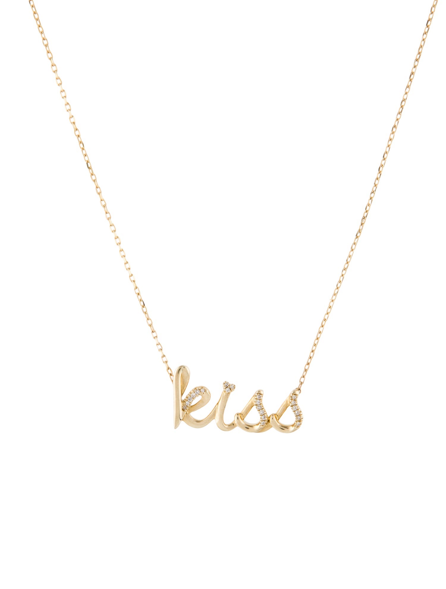 Necklace 10K Diamond 'Kiss' pnd