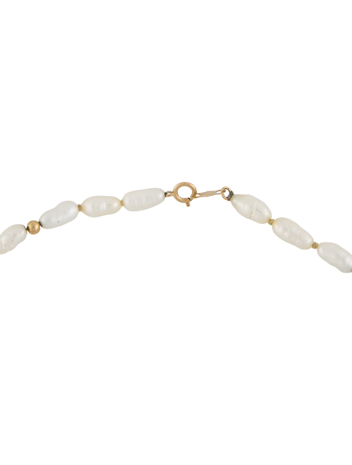 Necklace 14K Pearl Bead Strand Necklace