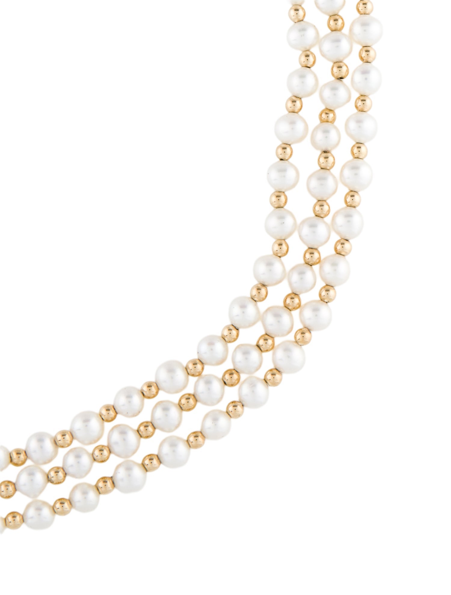 Necklace 14K Pearl Multistrand Necklace