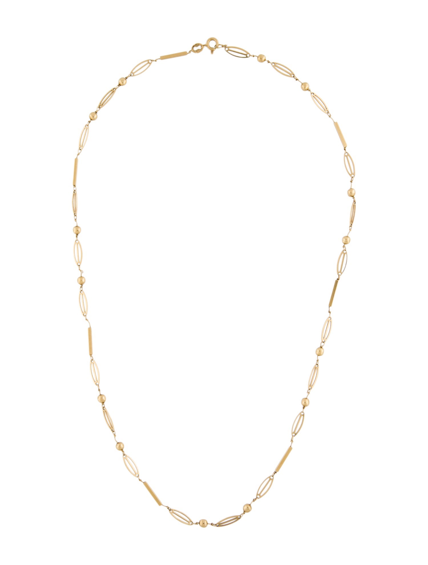 Necklace 18K Beaded Station Necklace