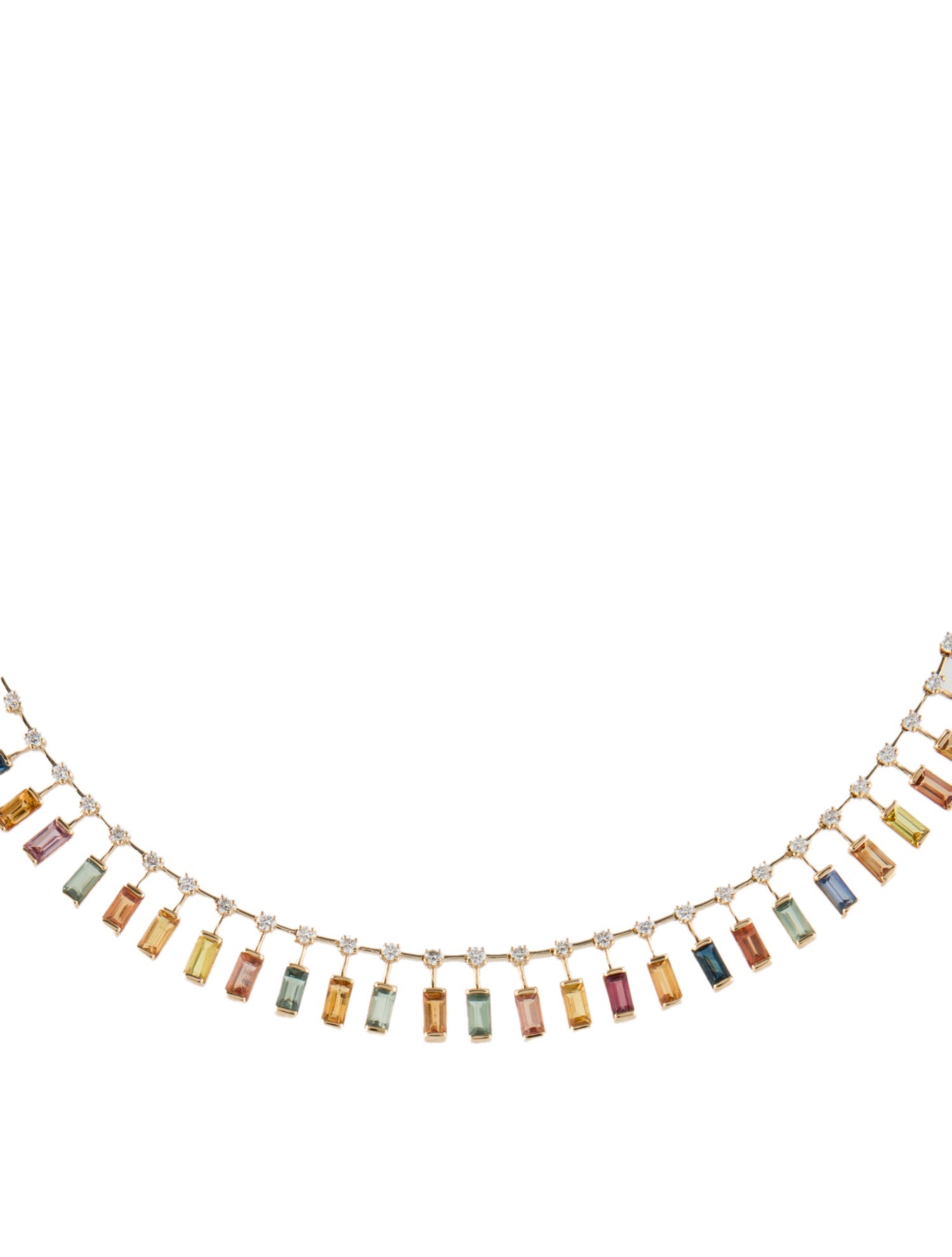 Necklace 14K 5.00ctw Sapphire & Diamond Collar Necklace