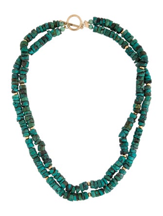 Necklace Zoe B. 14K Turquoise Double Strand Necklace