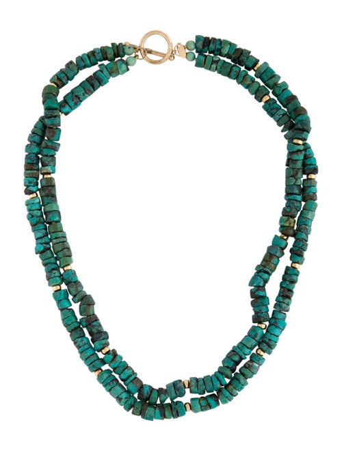 Necklace Zoe B. 14K Turquoise Double Strand Necklace