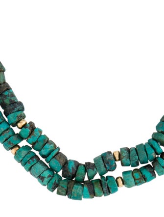 Necklace Zoe B. 14K Turquoise Double Strand Necklace