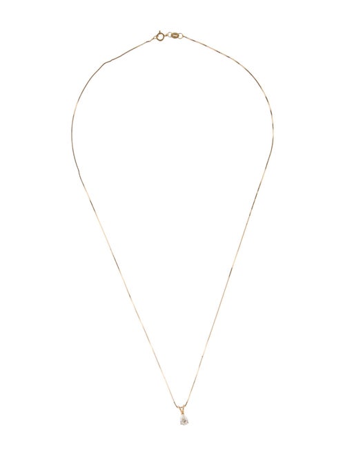 Necklace 14K Diamond Pear Solitaire Pendant