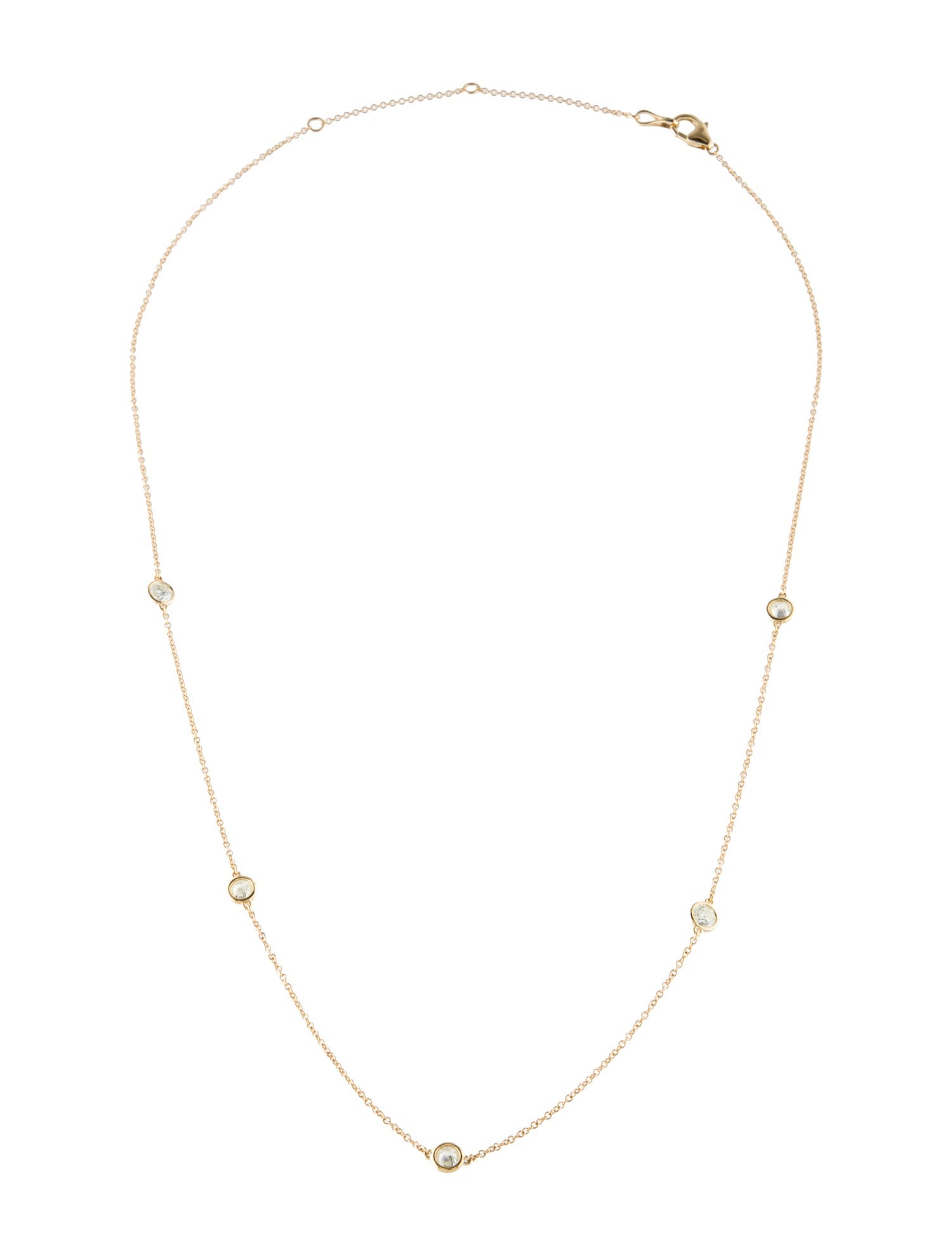 Necklace 14K Diamond Station Necklace