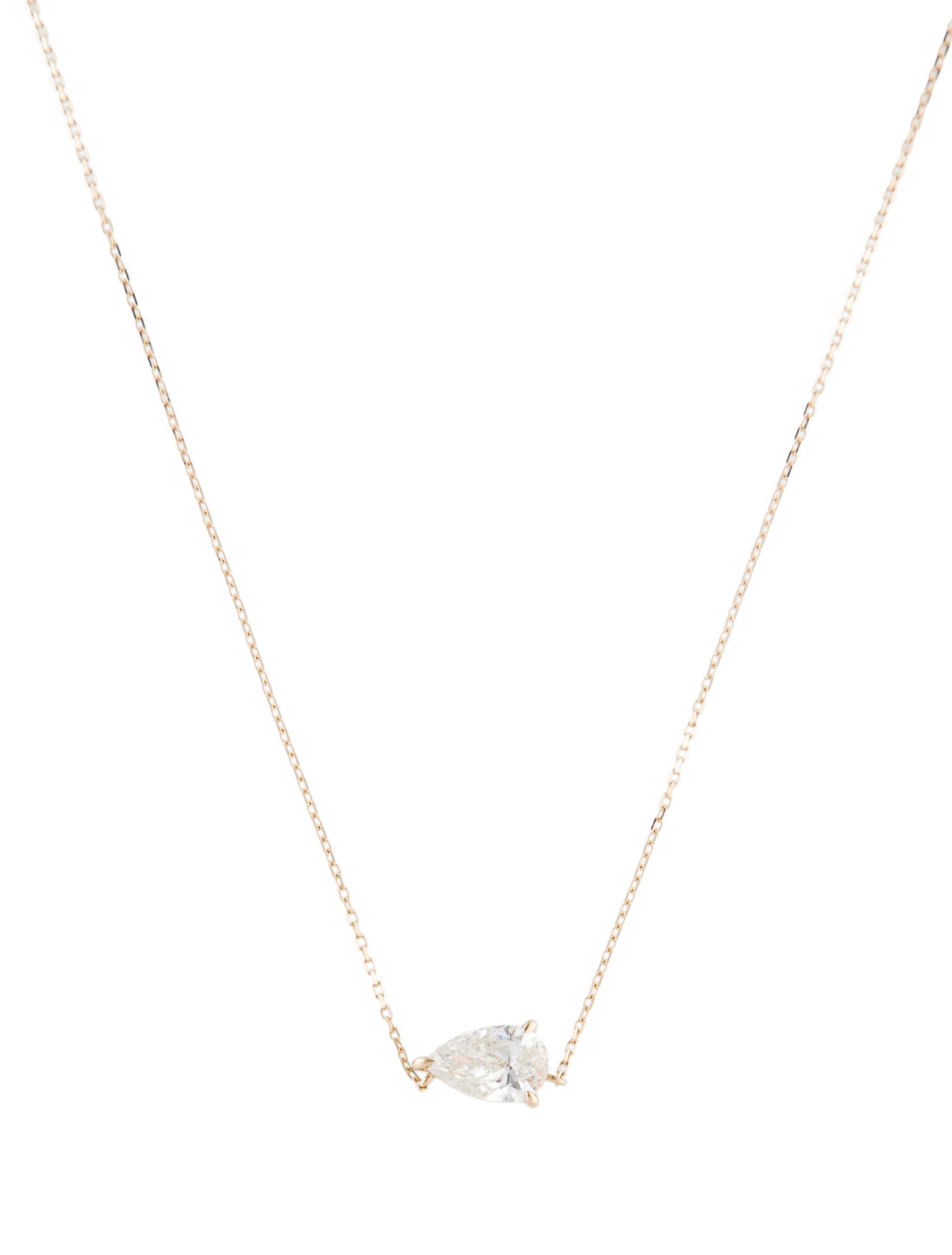 Necklace 14K 1.02ct Diamond Pendant Necklace