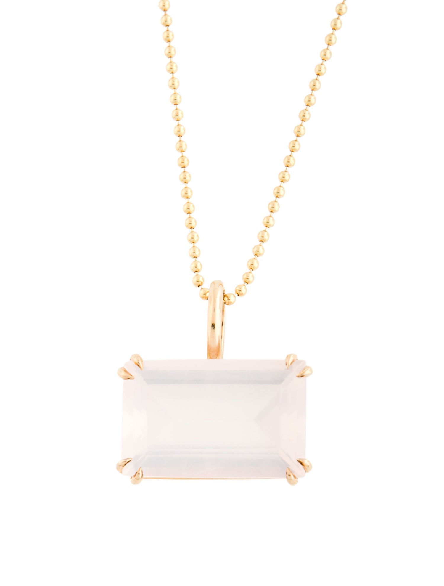 Necklace 14K 37.50ct Rose Quartz Pendant