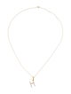 Necklace 14K Diamond Initial 'H' Pendant Necklace