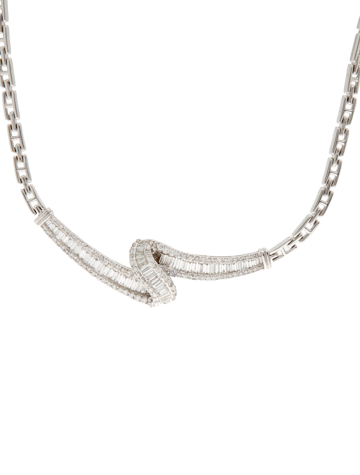 Necklace 18k ctw Diamond Zig Zag Center Station Necklace