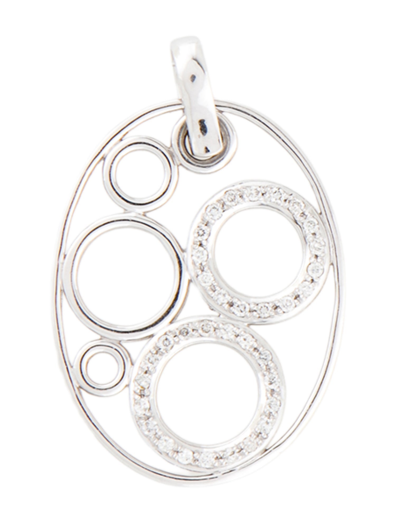 Necklace 14K Diamond Circles Pendant
