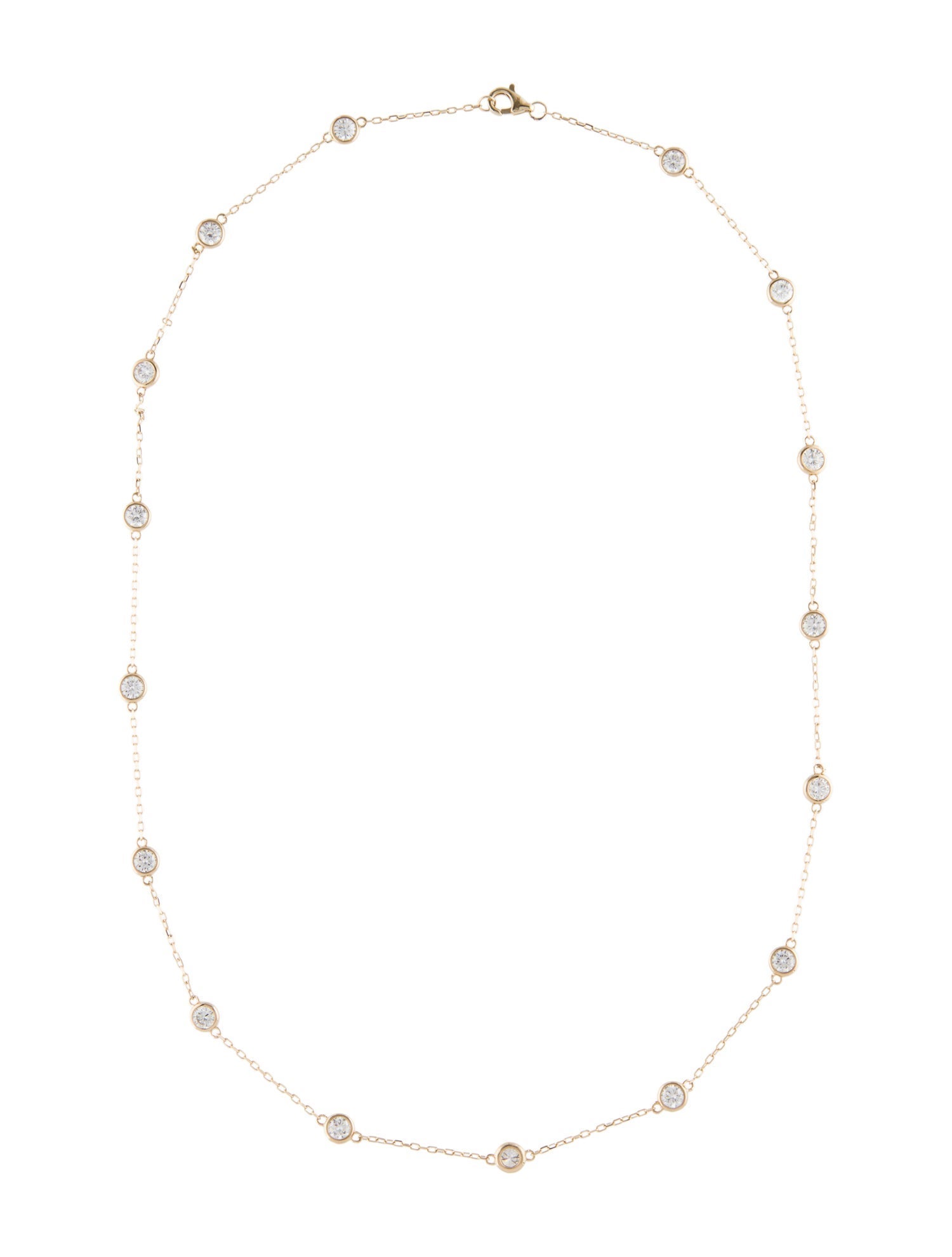 Necklace 14K 2.50ctw Lab-Grown Diamond Station Necklace
