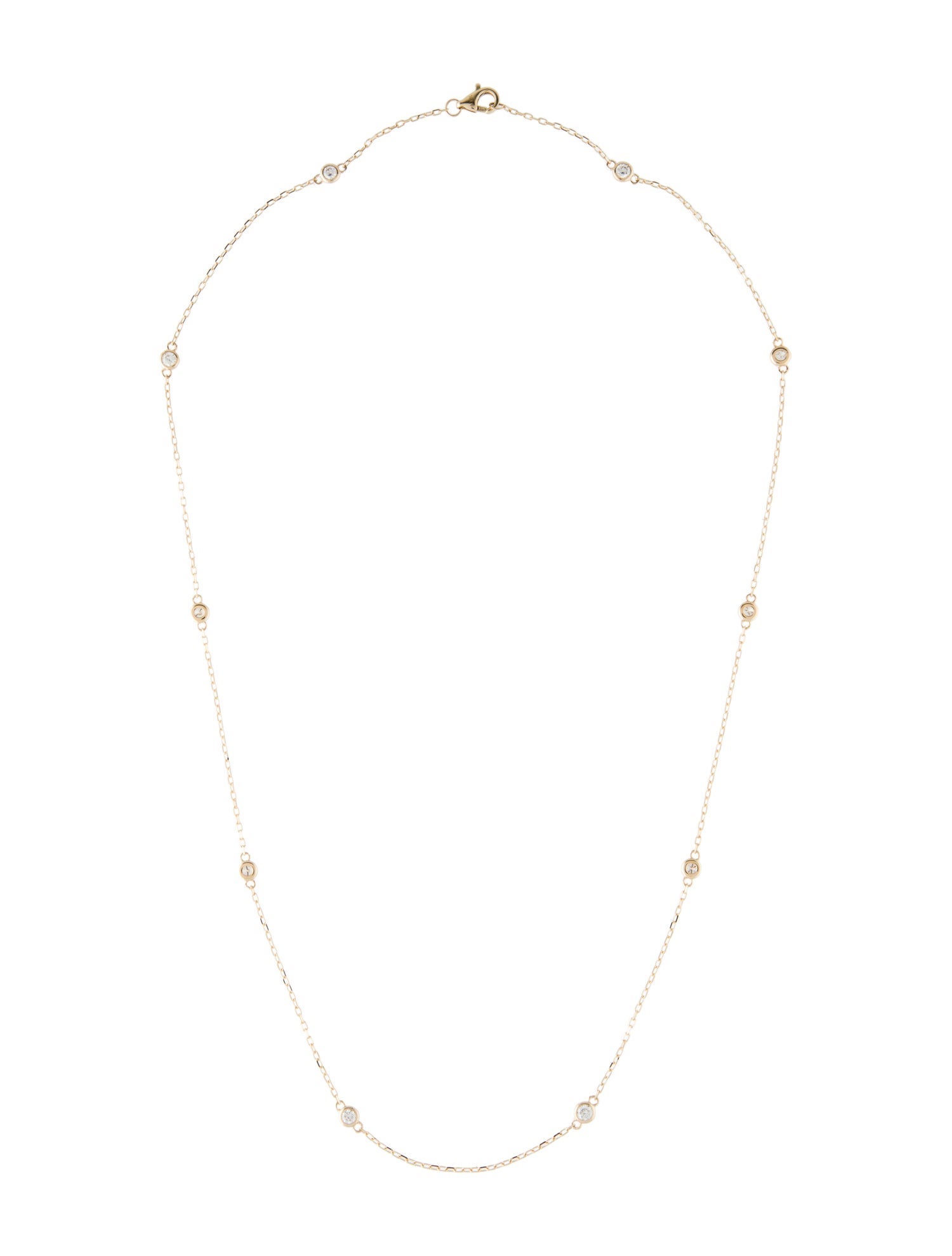 Necklace 14K Lab-Grown Diamond Station Necklace
