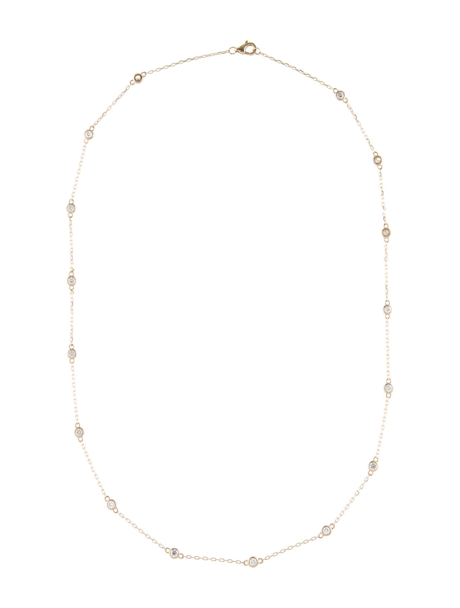 Necklace 14K 1.00ctw Lab-Grown Diamond Station
