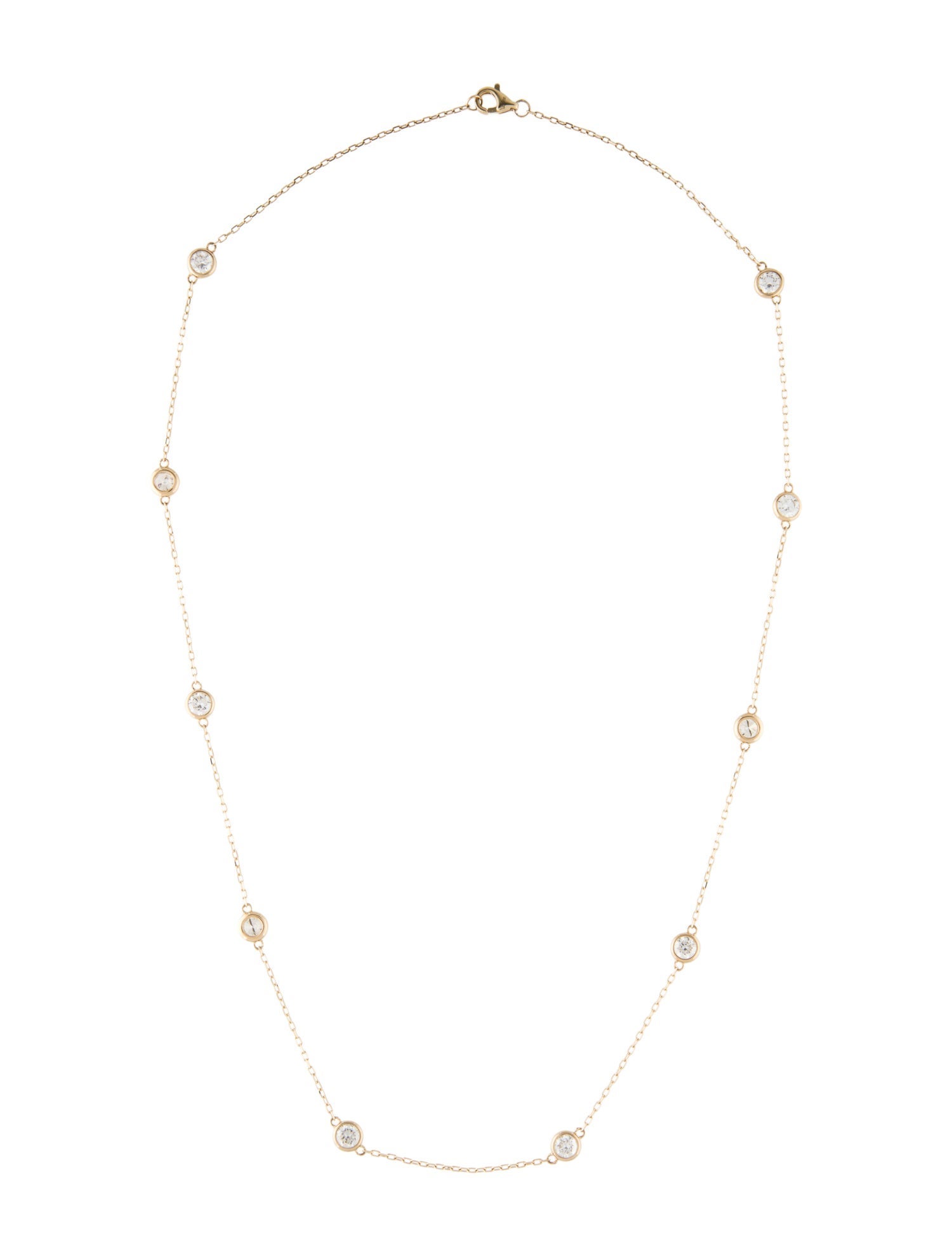 Necklace 14K 2.00ctw Lab-Grown Diamond Station Necklace