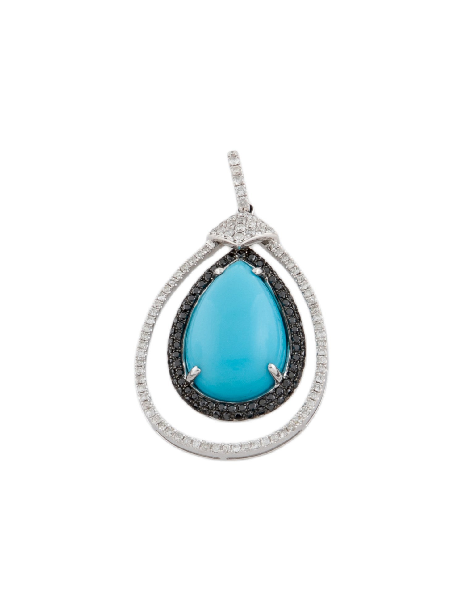 Necklace Onyx, Resin, & Diamond Pendant Necklace