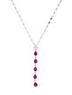 Necklace 18K 1.75ctw Ruby & Diamond Pendant Necklace