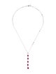 Necklace 18K 1.75ctw Ruby & Diamond Pendant Necklace