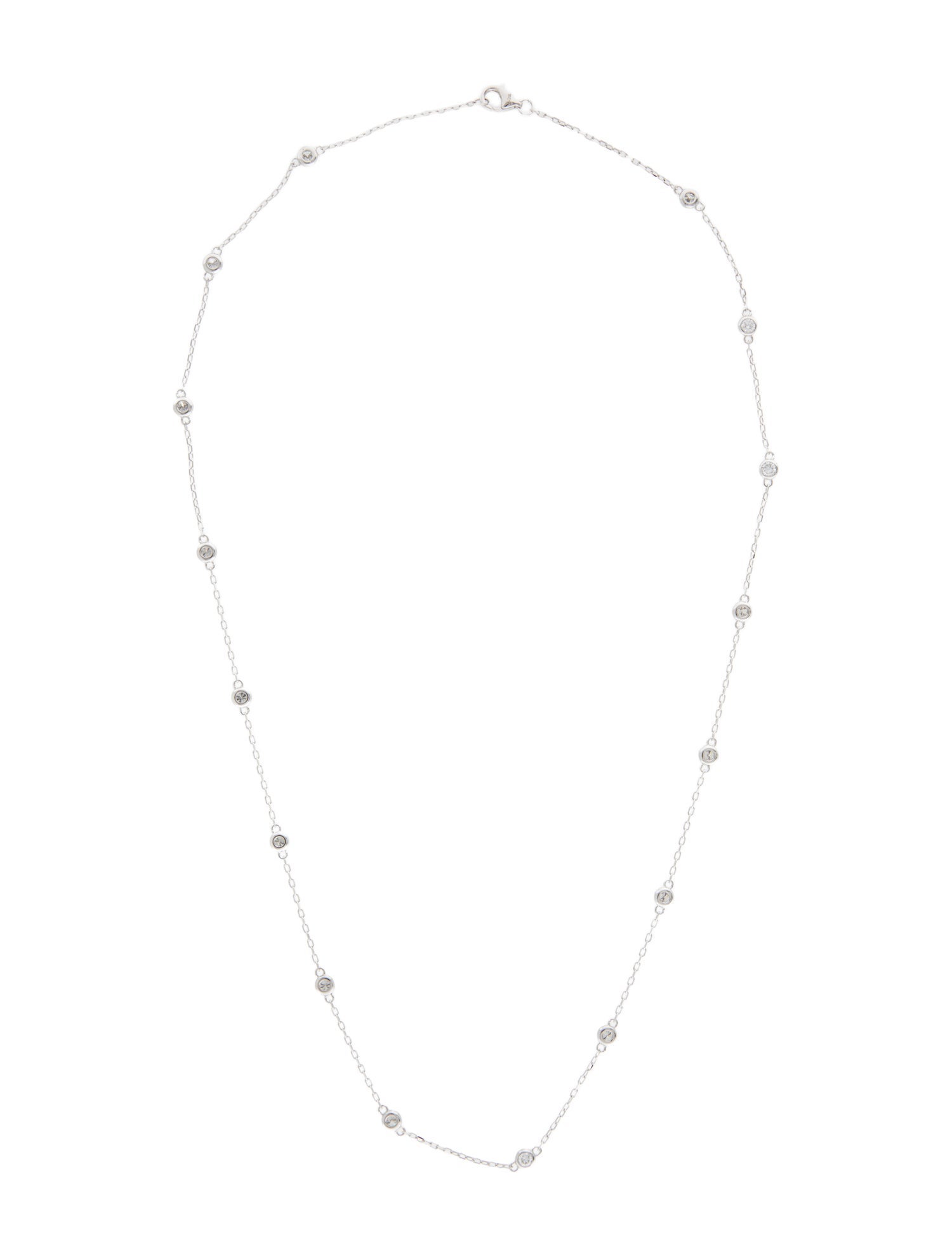 Necklace 14K 1.00ctw Lab-Grown Diamond Station Necklace